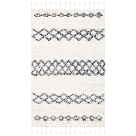 Safavieh 8 x 10 ft. Casablanca Ivory & Dark Gray Hand Loomed Rectangle Area Rug CSB925A-8